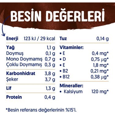 1 L Laktozsuz Vegan Bitter Çikolata Badem Sütü