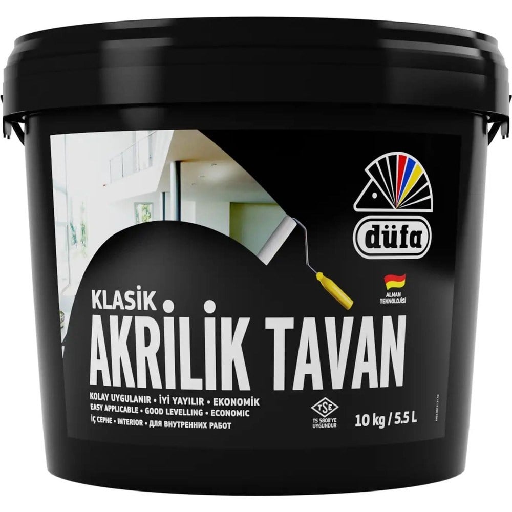 10 Kilogram Beyaz Akrilik Tavan Boyası
