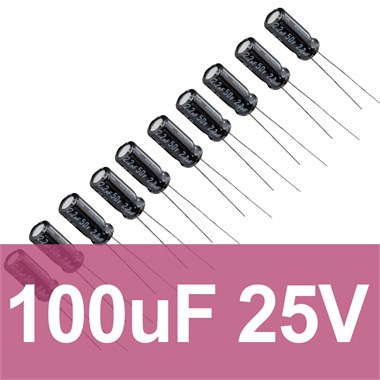 100uF 25V Elektrolitik Kondansatör
