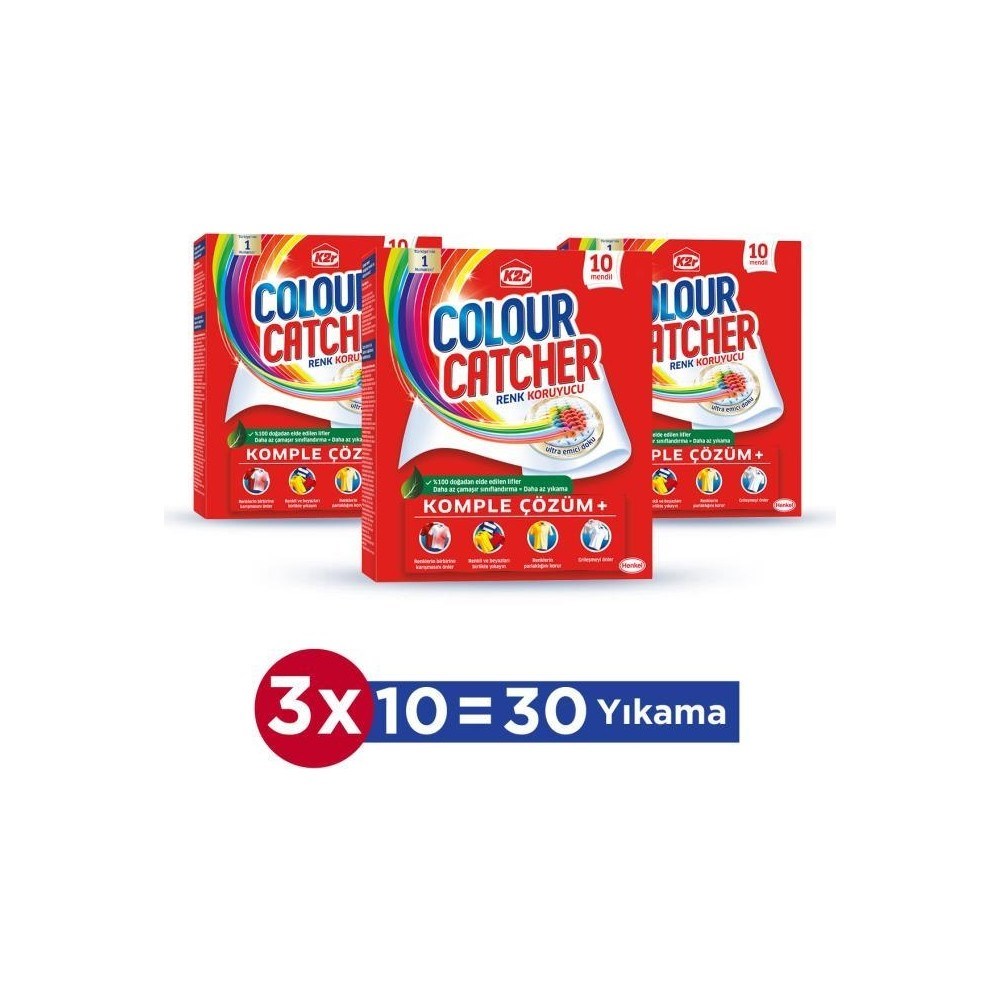 10'lu X 3 Renk Koruyucu Mendil ile Çamaşır Koruma