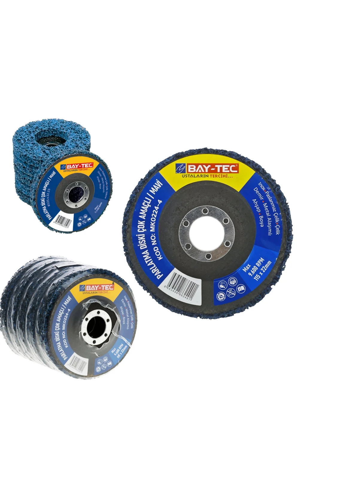 115 mm Parlatma Diski Çok Amaçlı Mavi MK0224-4