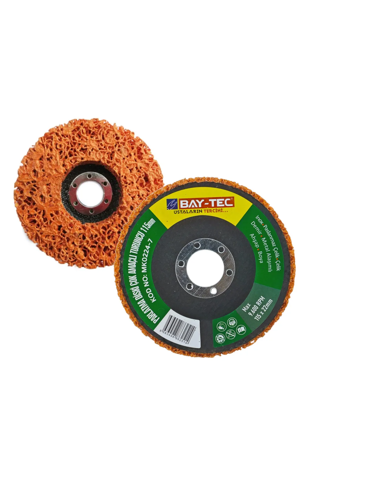 115 mm Parlatma Diski Çok Amaçlı Turuncu MK0224-7