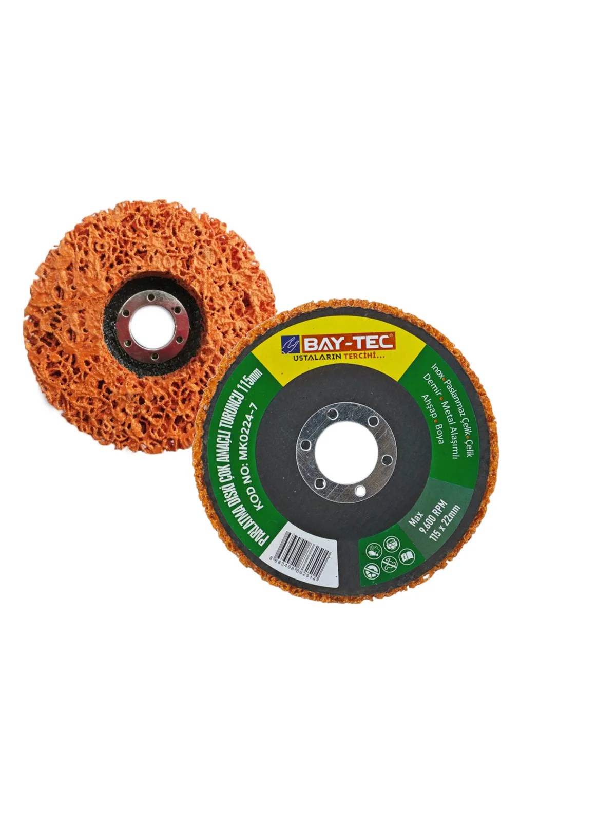 115 mm Parlatma Diski Çok Amaçlı Turuncu MK0224-7