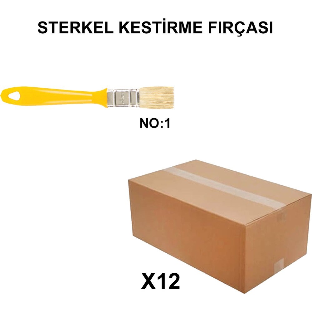 12 Adet Kestirme Fırçası, No 1 Kalite Seti