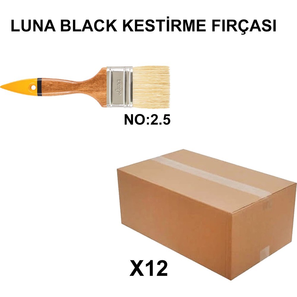 12 Adet Luna Black Kestirme Fırçası ile Kolay Uygulama