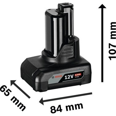 12 Volt 6,0 Ah li-on akü, hafif ve taşınabilir