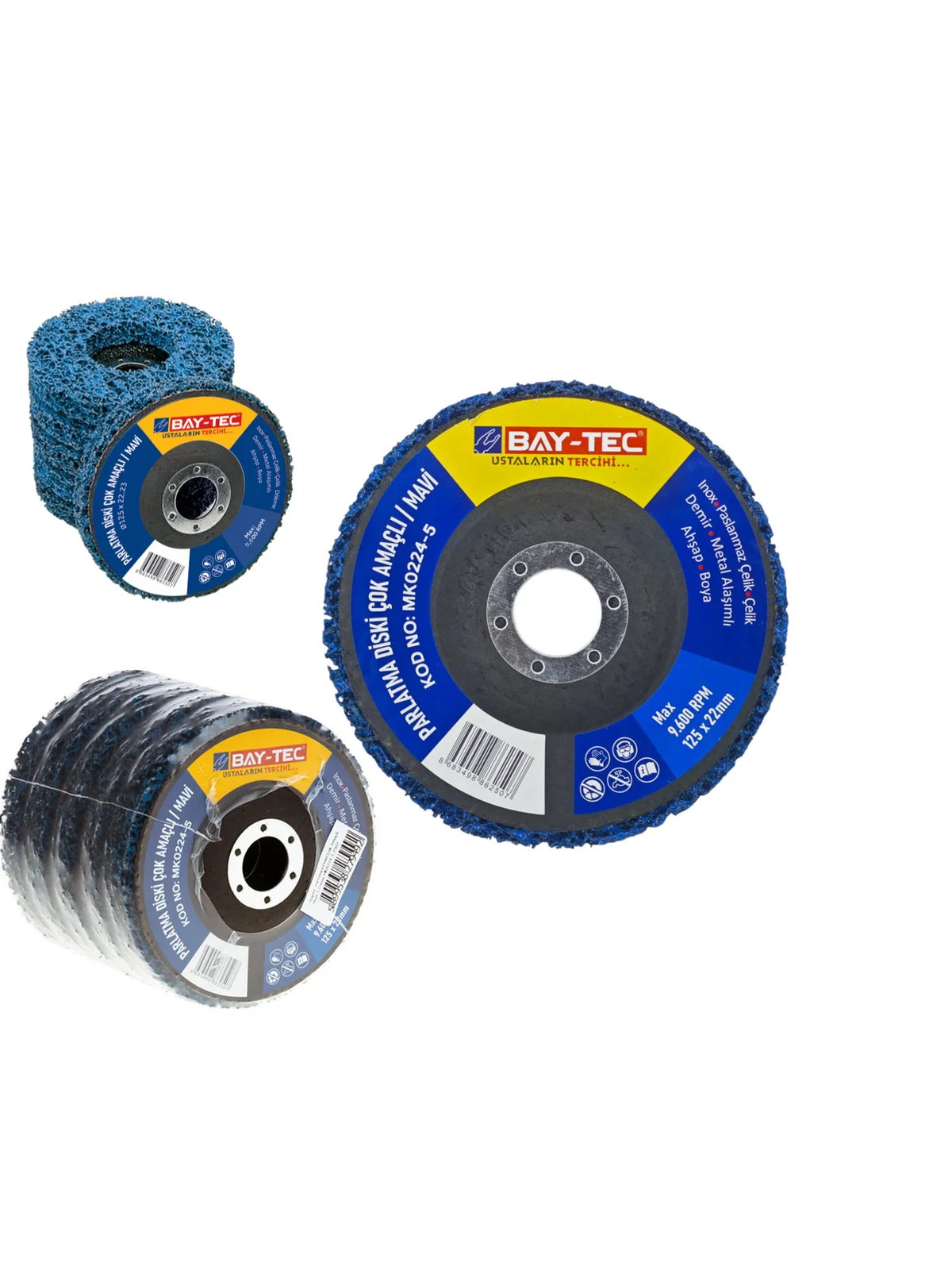 125 mm Parlatma Diski Çok Amaçlı Mavi MK0224-5