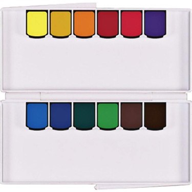 12'li Pigment Suluboya Tablet Seti, Yüksek Kalite