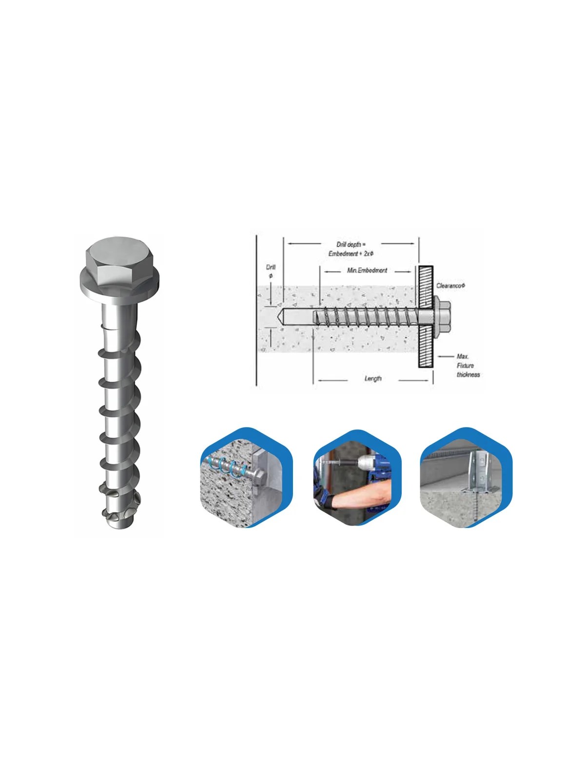 12x80 Beton Vidası