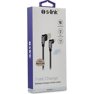 15 cm Gri Kılıflı Metal 3A Hızlı Şarj Kablosu ile Hızlı Şarj!