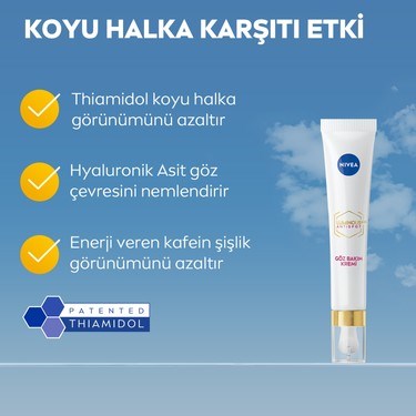 15ml Koyu Halkalara Etkili Göz Bakım Kremi, Thiamidol İçerir