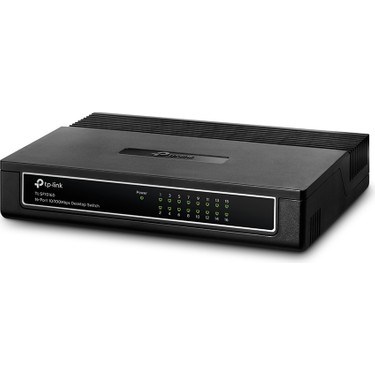 16 Portlu Ethernet Switch, 10/100 Mbps Hızında