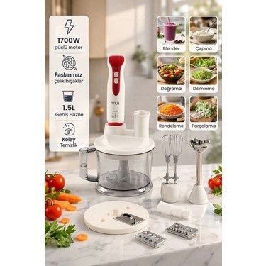 1700W Paslanmaz Çelik Multiblender, 1.5 Litre Kapasite