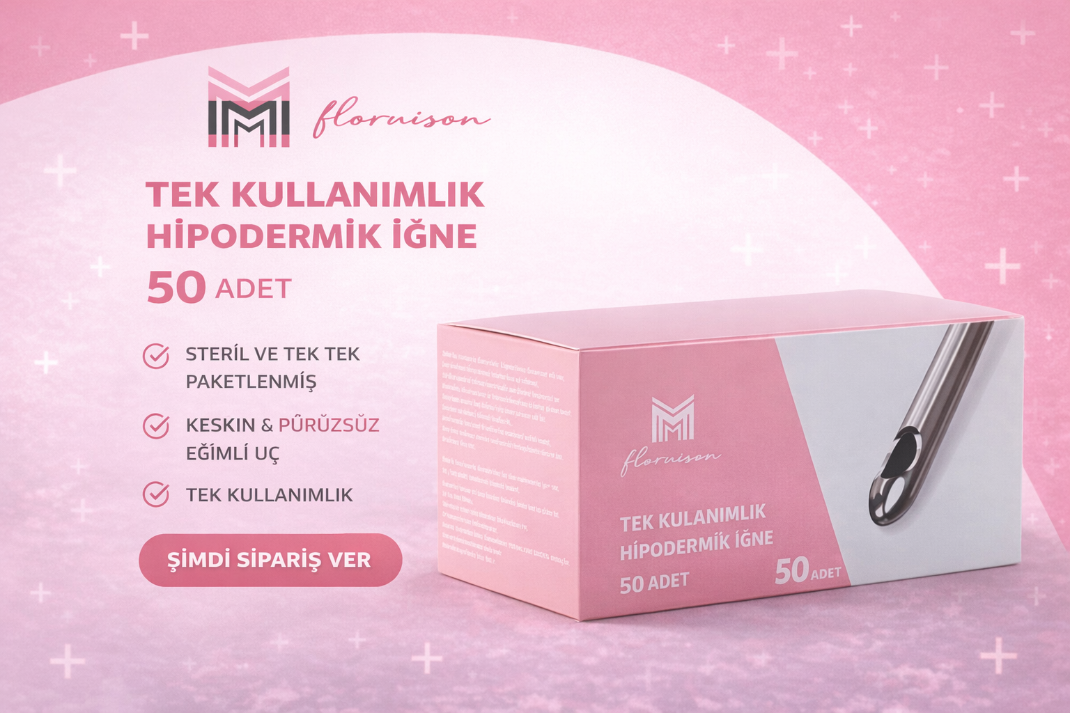 18G X 50MM Dolgu Kanülü Steril Uç 50 Adet 1 Kutu
