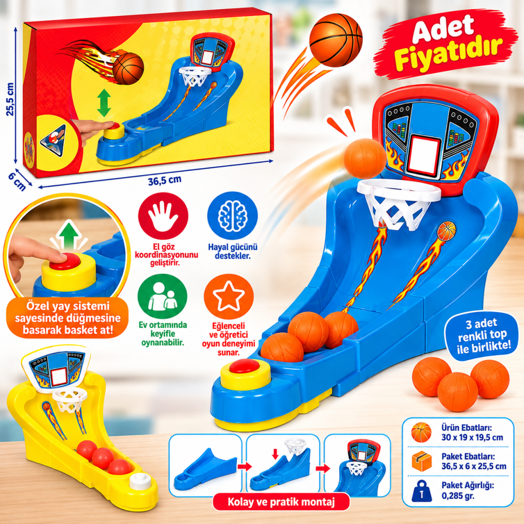 223 NessiWorld Basket Oyunu Çılgın Atış adet fiyatıdır