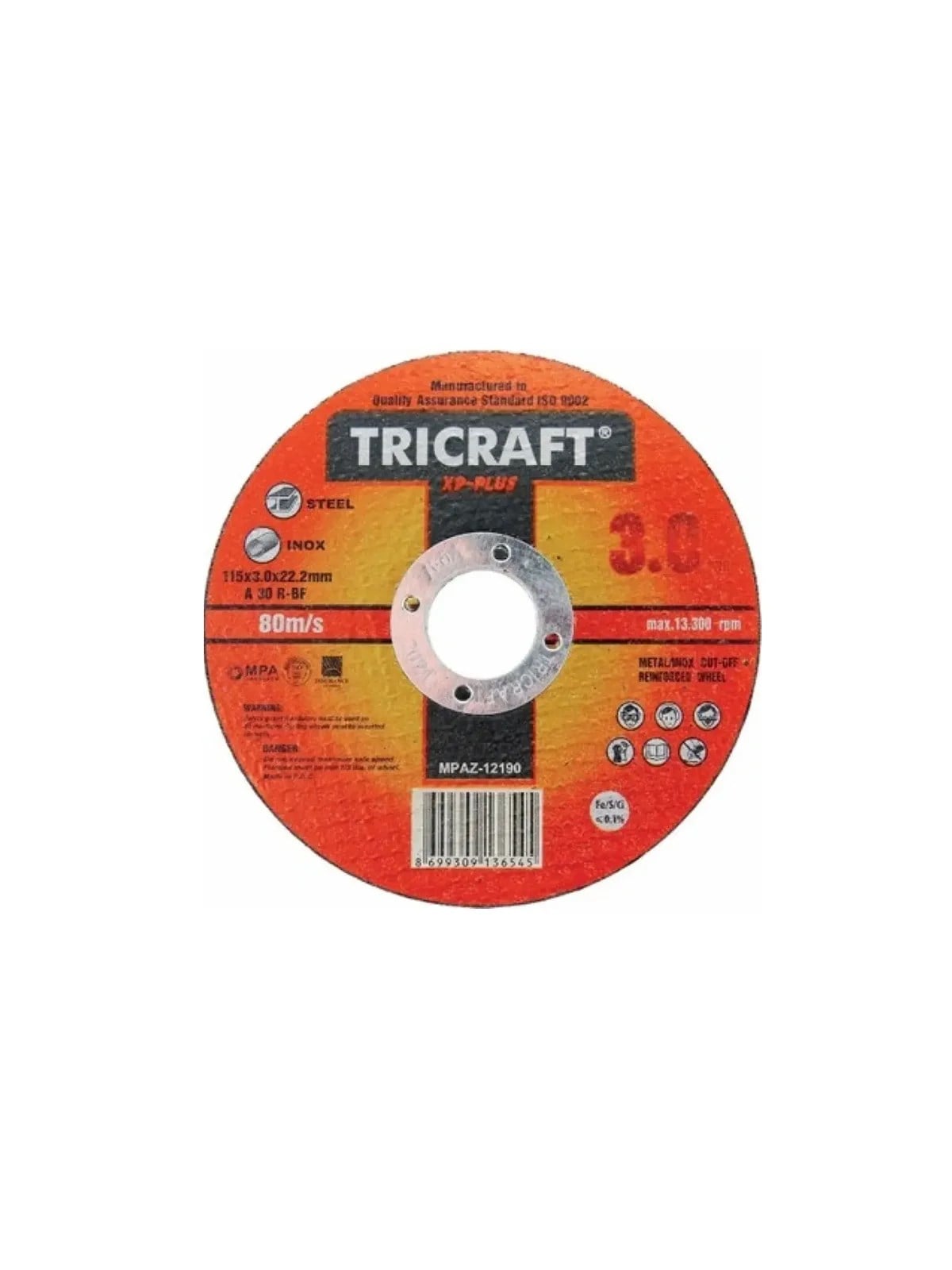 230x3.0x22mm Metal Kesici Taş MES 3304