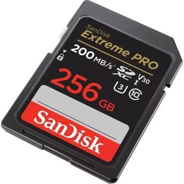 256GB SDXC Hafıza Kartı - 200/140MB/s Okuma Yazma Hızı