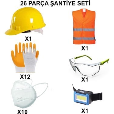 26 Parça Şantiye Eldiven Seti ile Güvenli Çalışma İmkanı