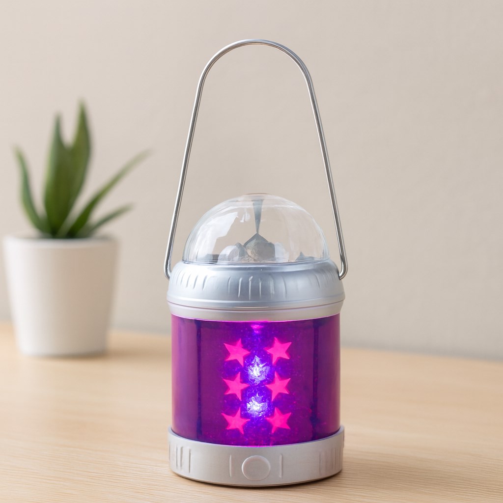 3in1 Döner Disko Işığı, Fanus Fener ve 20W Powerbank
