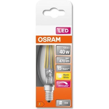 4.8W 2700K Sarı Işık Yayan Dim Edilebilir LED Ampul