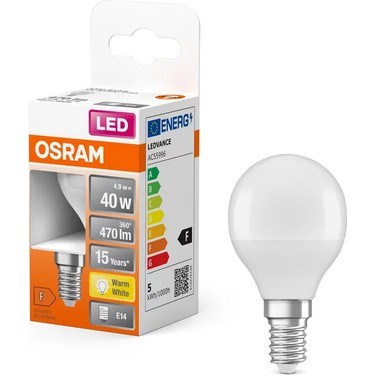 4.9W E14 Duy Sarı Işık Ampul, Enerji Tasarruflu
