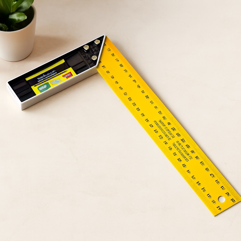 40 cm Metal Masa Gönyesi - Sarı