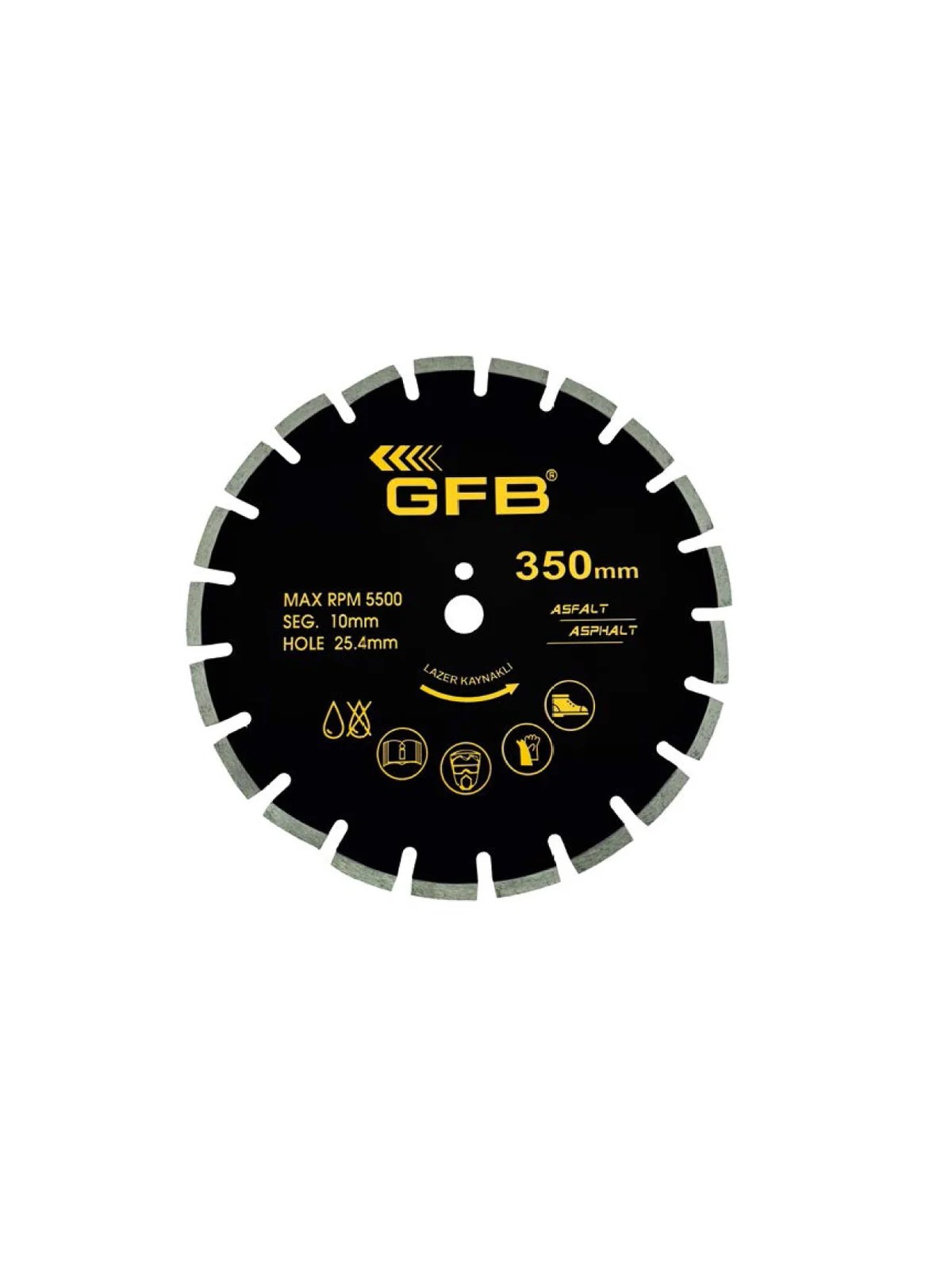 450x25.4x10mm Beton Kesme Testere Lazer Kaynaklı GFB2375