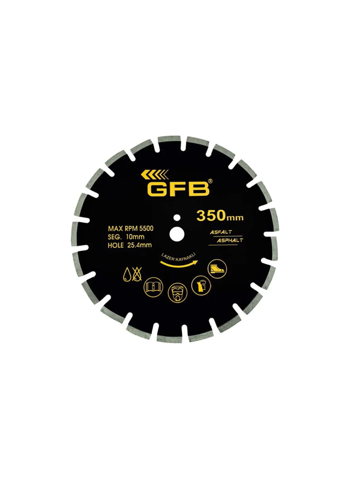 450x25.4x10mm Beton Kesme Testere Lazer Kaynaklı GFB2375