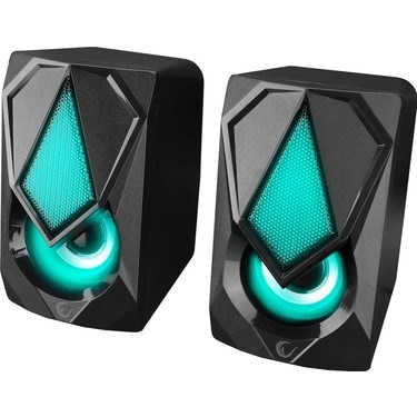 5 Watt LED Işıklı Multimedia Hoparlör, Siyah Renk
