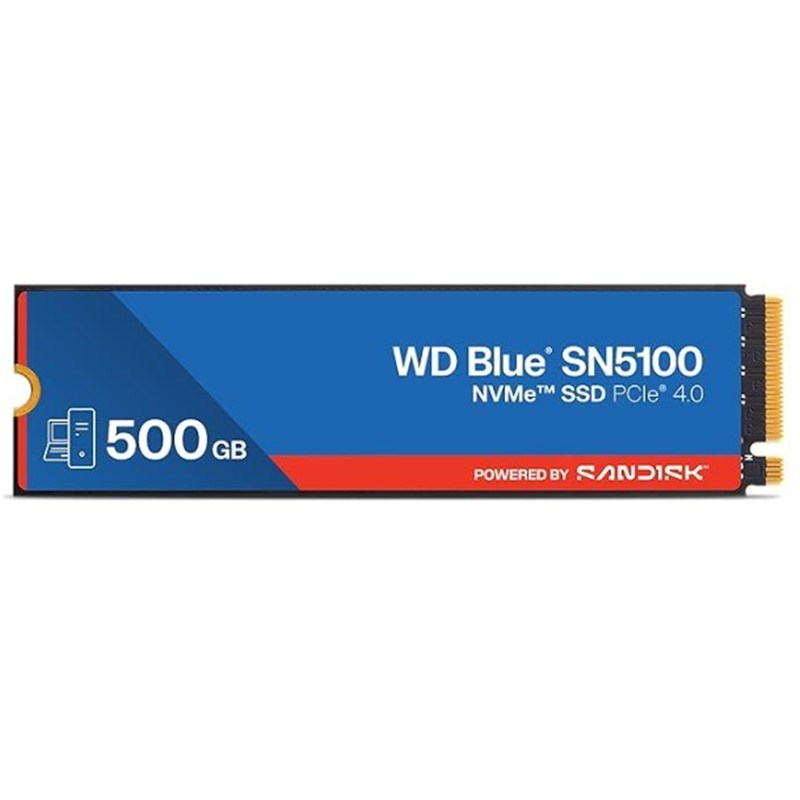 500 GB BLUE SN5100 PCI-4.0 6600 MB/S 5600 MB/S M2 SSD WDS500G5B0E