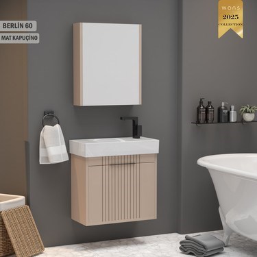 60 cm Kapuçino Renkli Fonksiyonel Banyo Ünitesi
