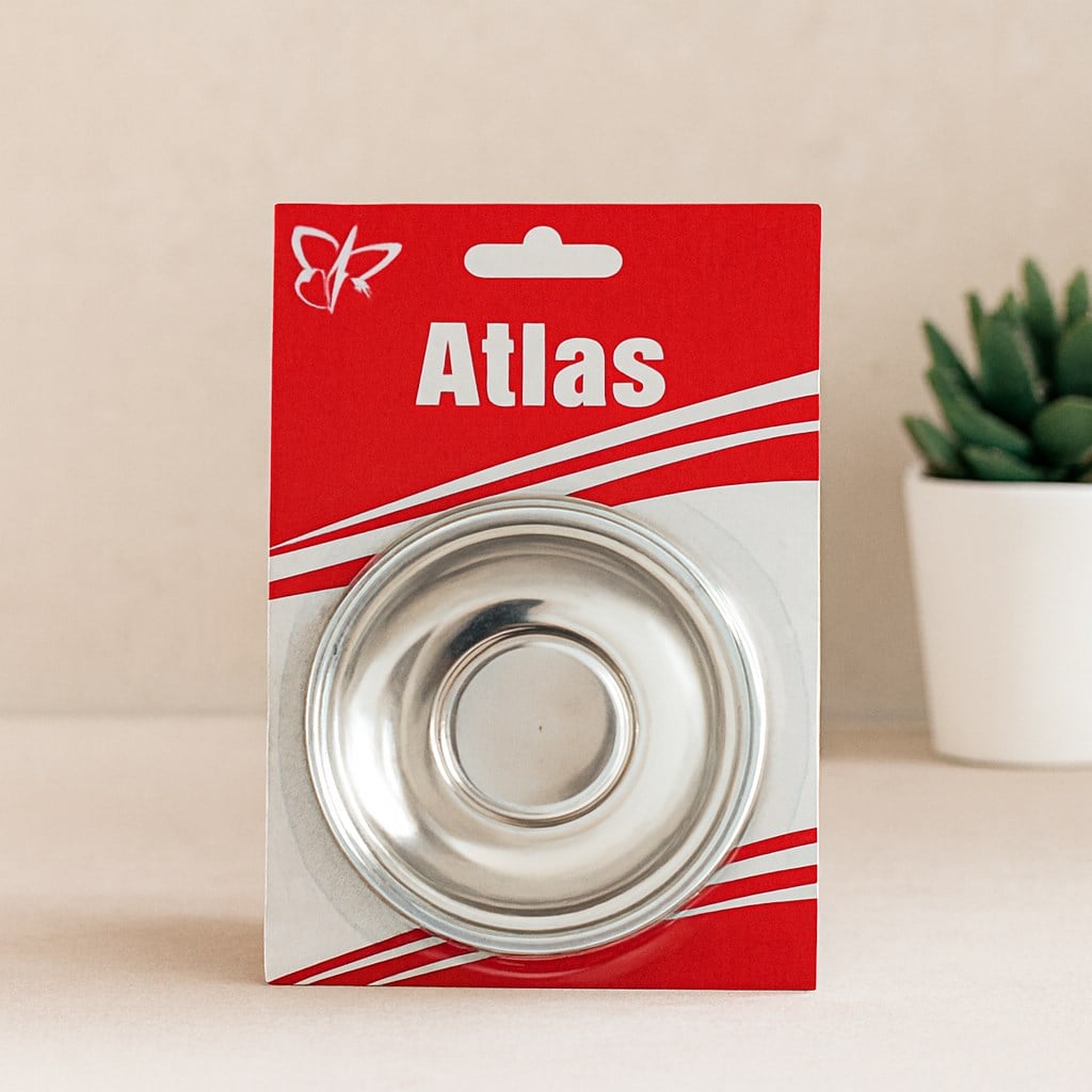 6lı Metal Çay Tabağı Seti