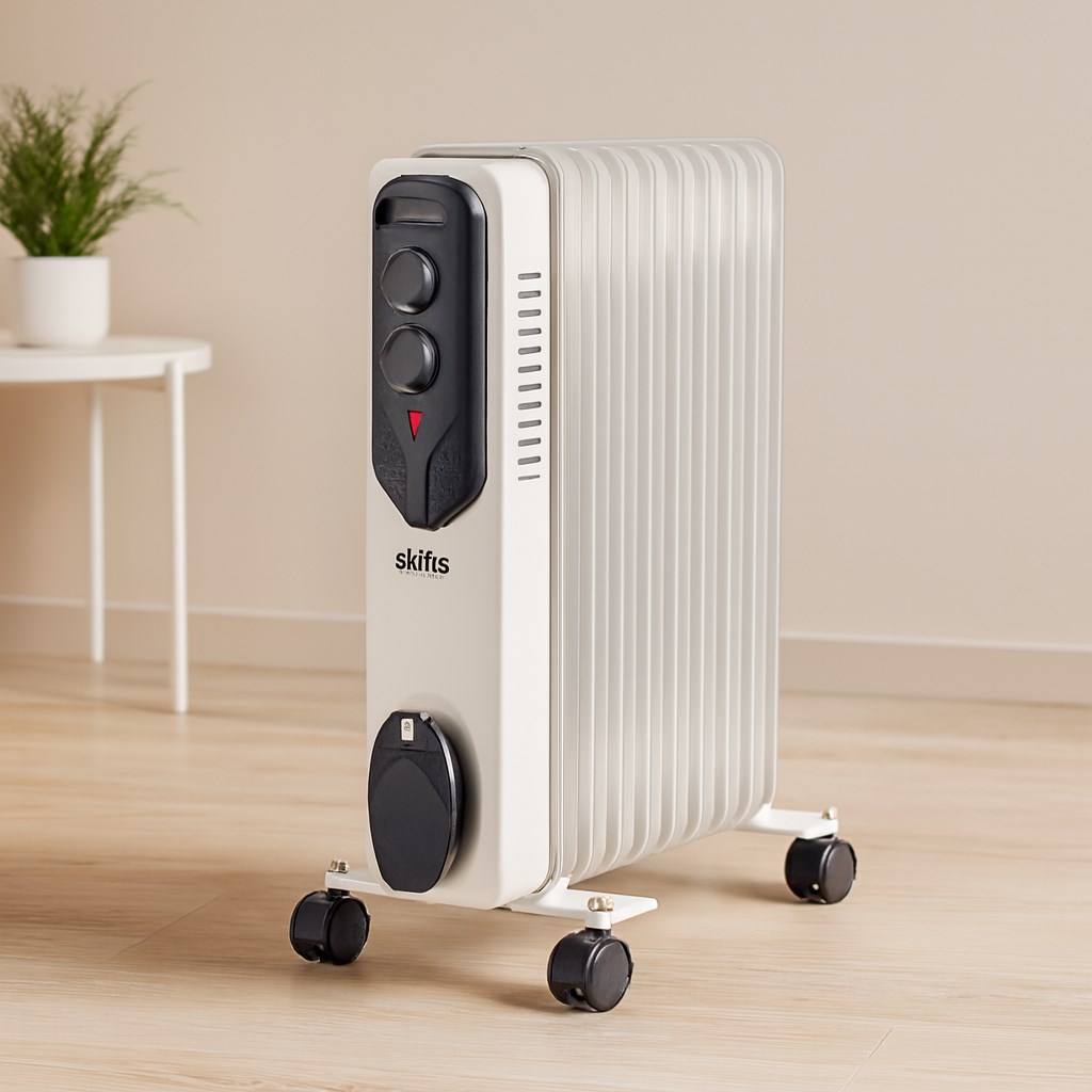 9 Dilimli Yağlı Radyatör Isıtıcı - 800/1200/2000W, Ayarlanabilir Termostat