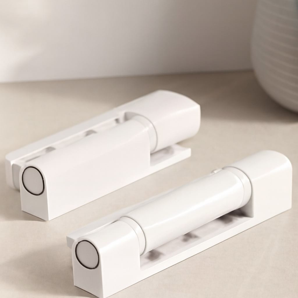 95 mm PVC Kapı Düz Menteşe (Beyaz/Metal)