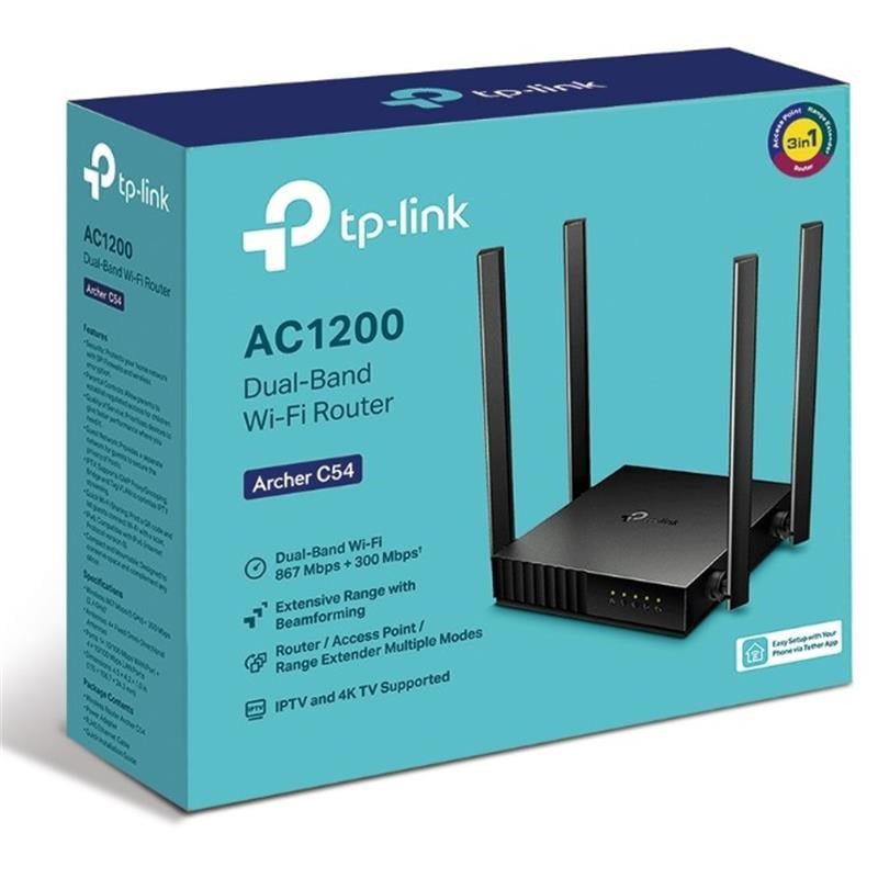 ARCHER C54 AC1200 KABLOSUZ WIFI 5 DUAL BAND ROUTER