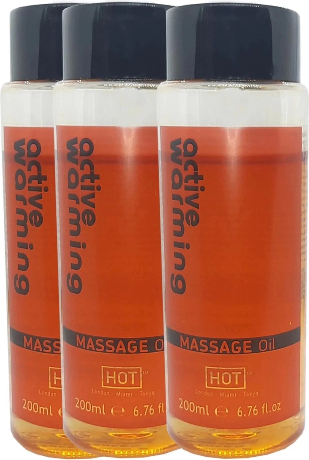 Active Warming Massage Oil 600 ml Isıtıcı Özellikli Rotik Masaj Yağı x 3 Adet