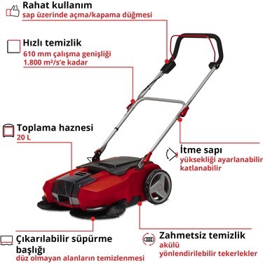 Akülü Zemin Temizleme Makinesi, Pratik ve Kullanışlı