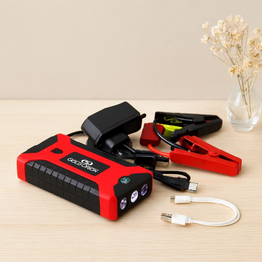 Araç Takviye Powerbank 4 USB Taşınabilir Fener COB Pusula 98.000 mAh