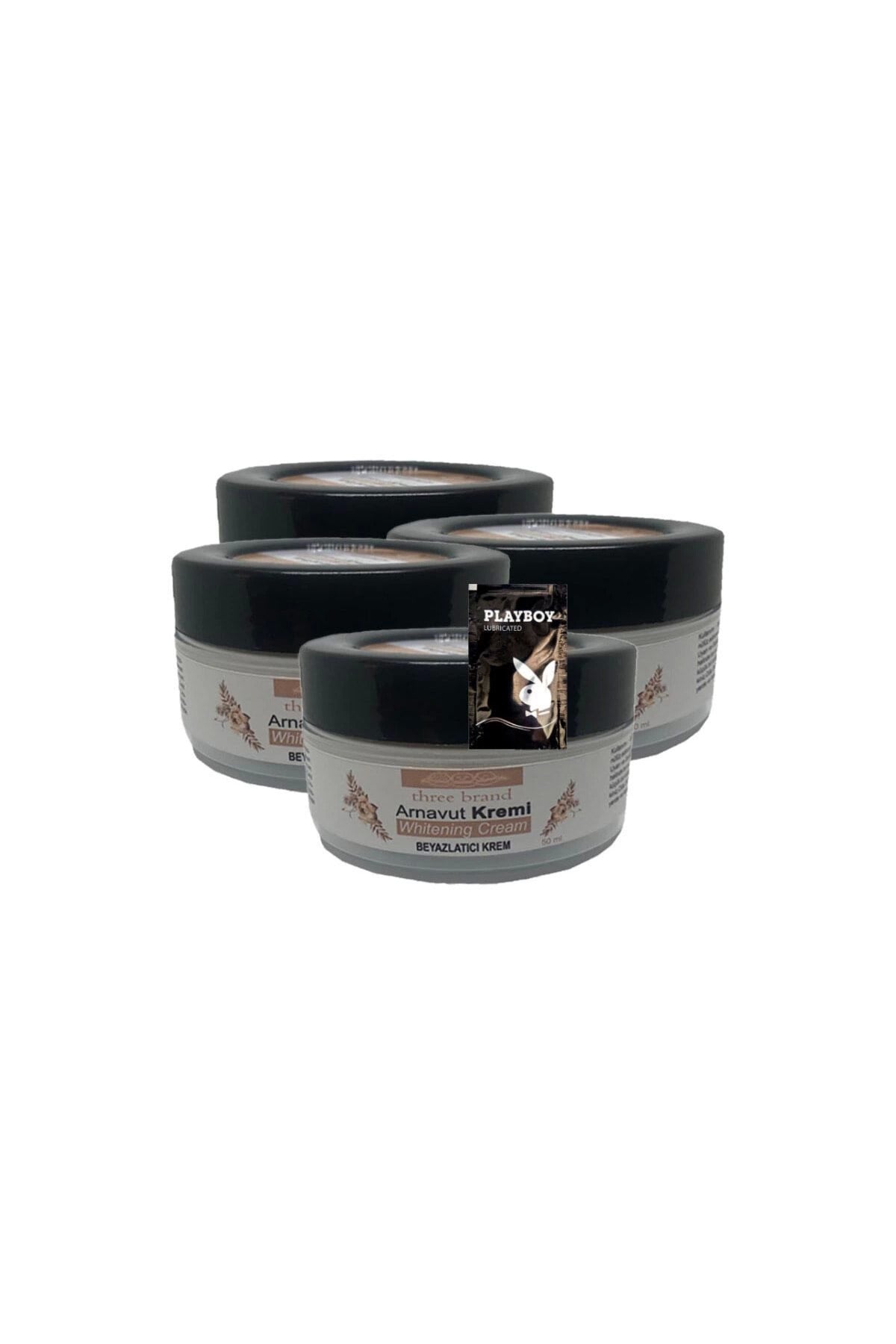 Arnavut Kremi 4x50 ml Cilt Renk Açıcı Masaj Bakım Kremi 1 adet Jel ile