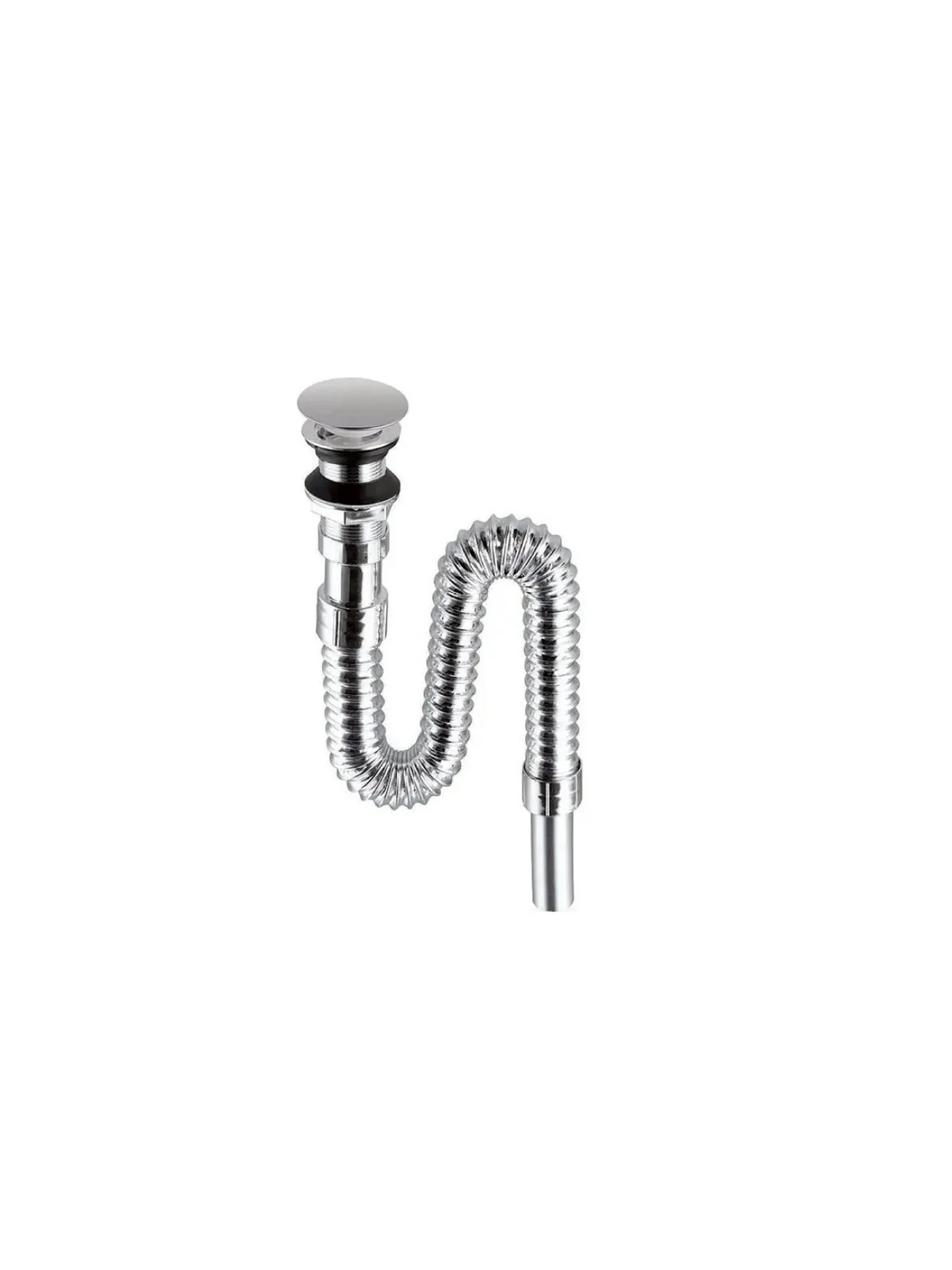 BASS-Stoplu Lüks Krom Lavabo Sifonu ÖZS8349