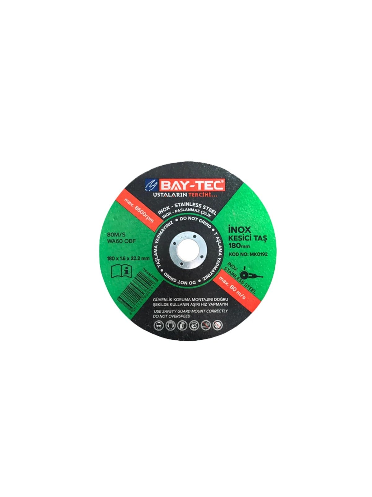 BAY-TEC MK0192 İnox Kesici Taş 180X1.6 mm