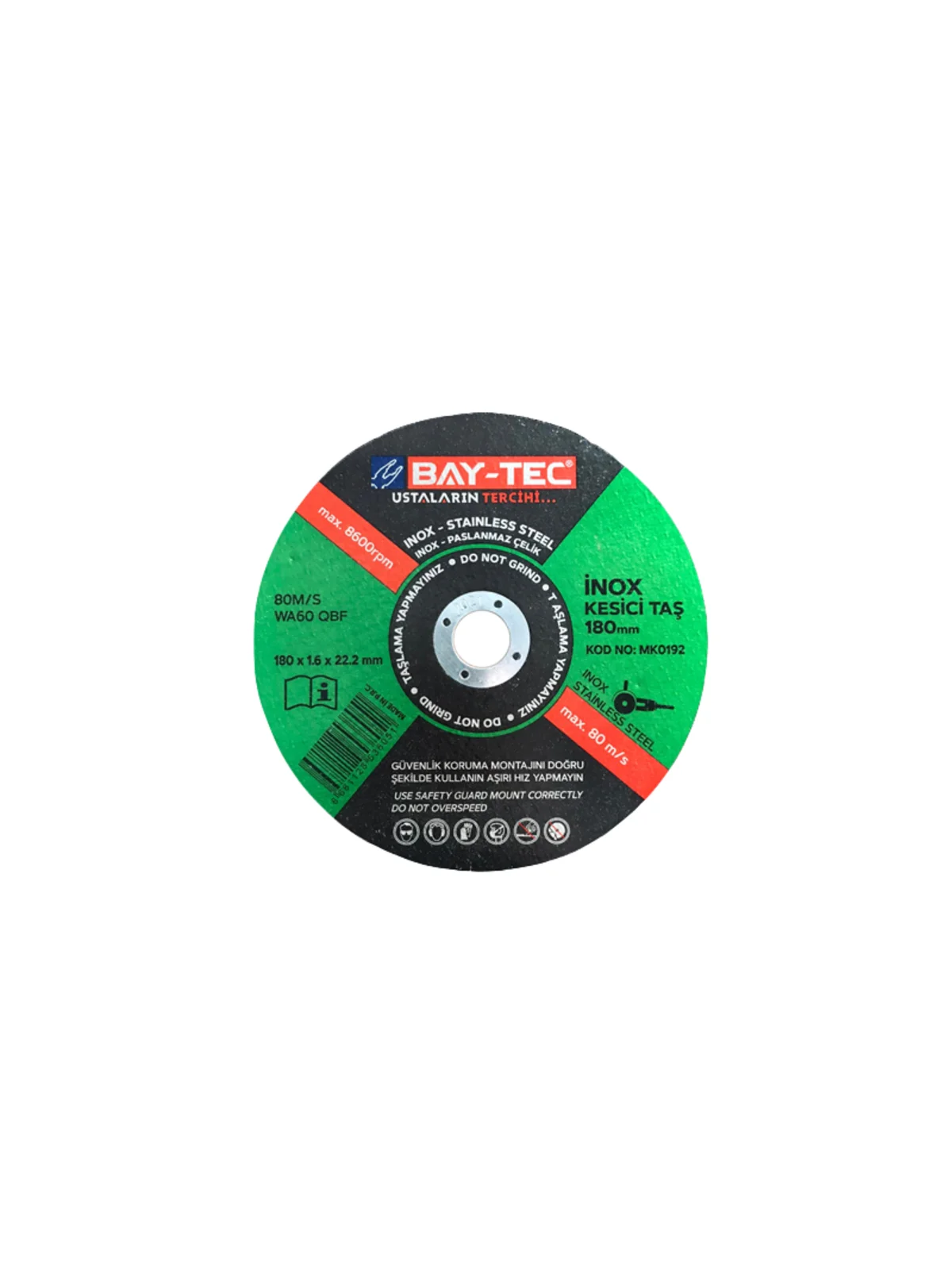 BAY-TEC MK0192 İnox Kesici Taş 180X1.6 mm