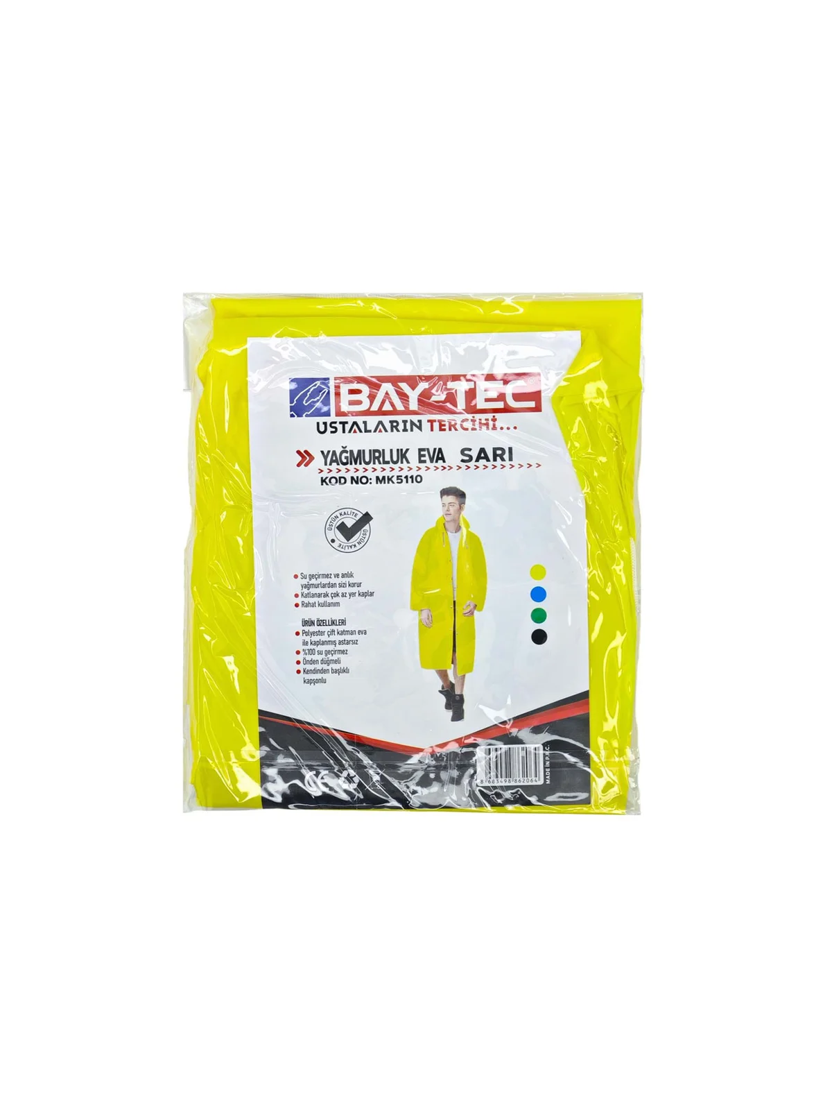 BAY-TEC MK5110 Eva Yağmurluk Sarı 150gr