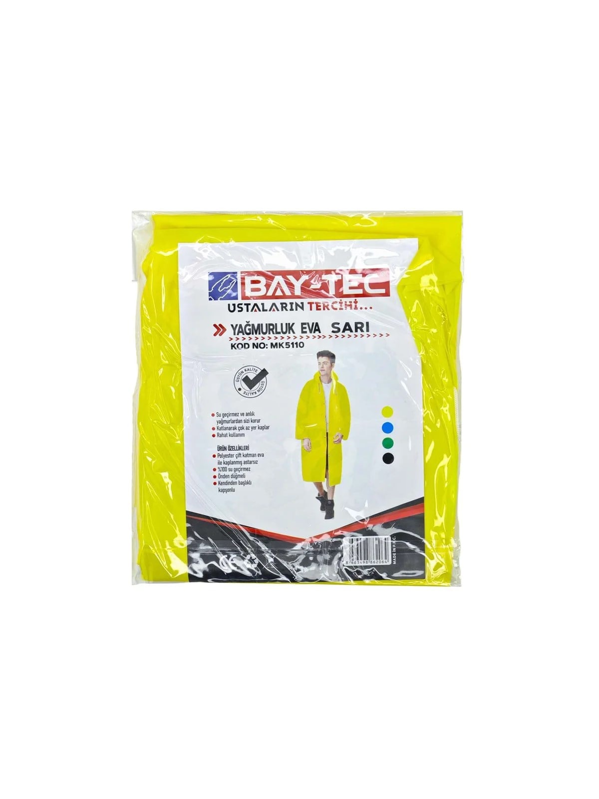 BAY-TEC MK5110 Eva Yağmurluk Sarı 150gr