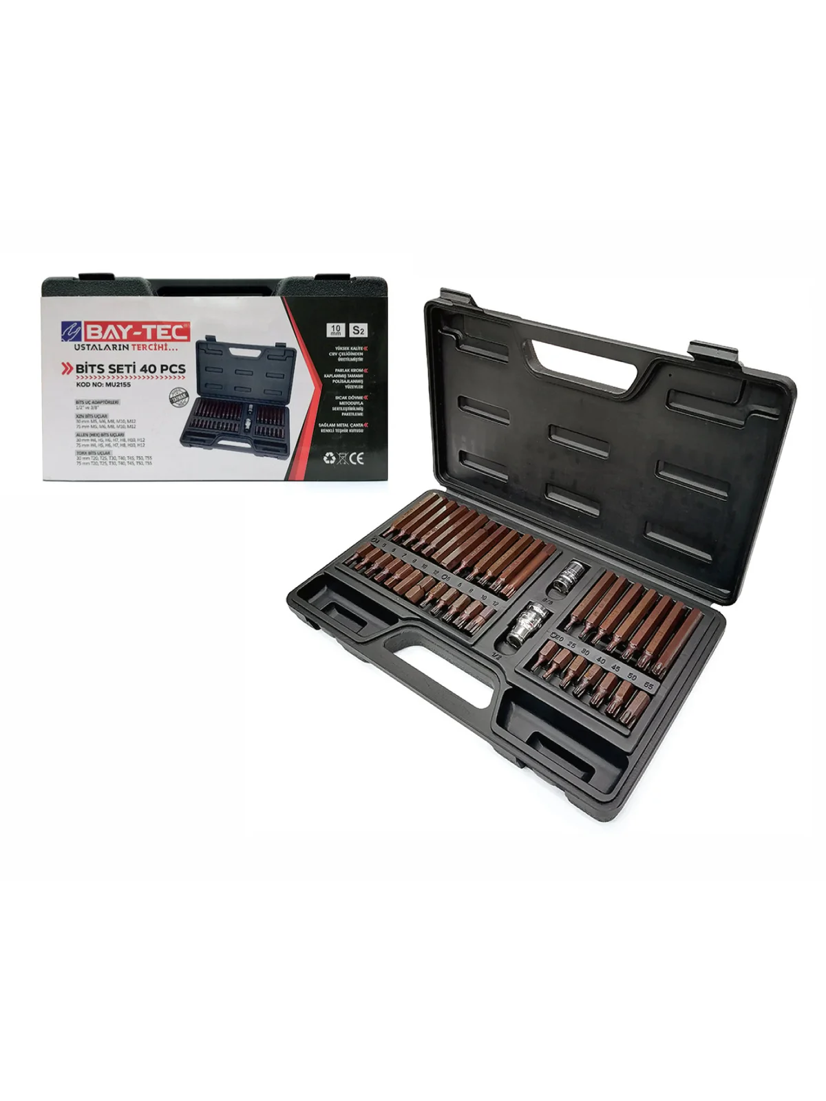 BAY-TEC MU2155 Otomotiv Bits Seti 40 Parça