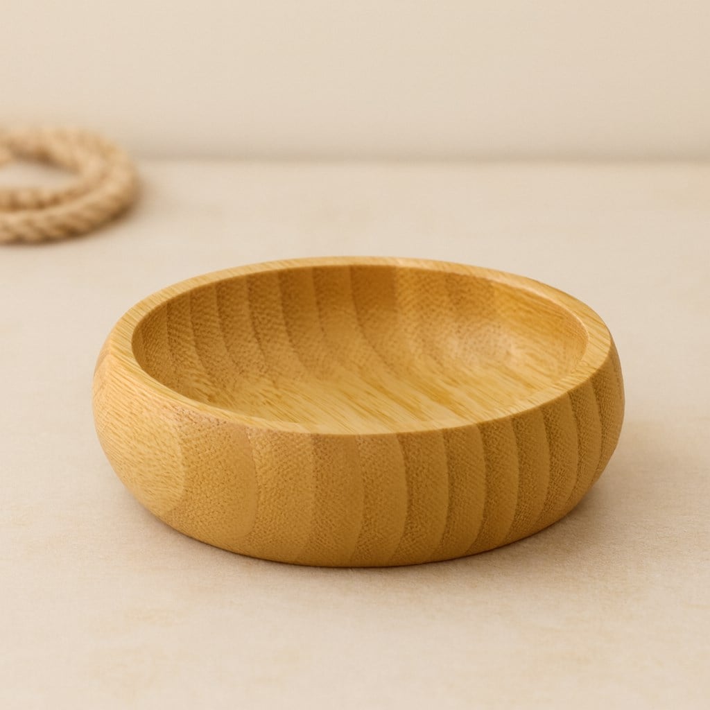 Bambu Ahşap Çerezlik 8.5 cm (Mini Lokumluk)