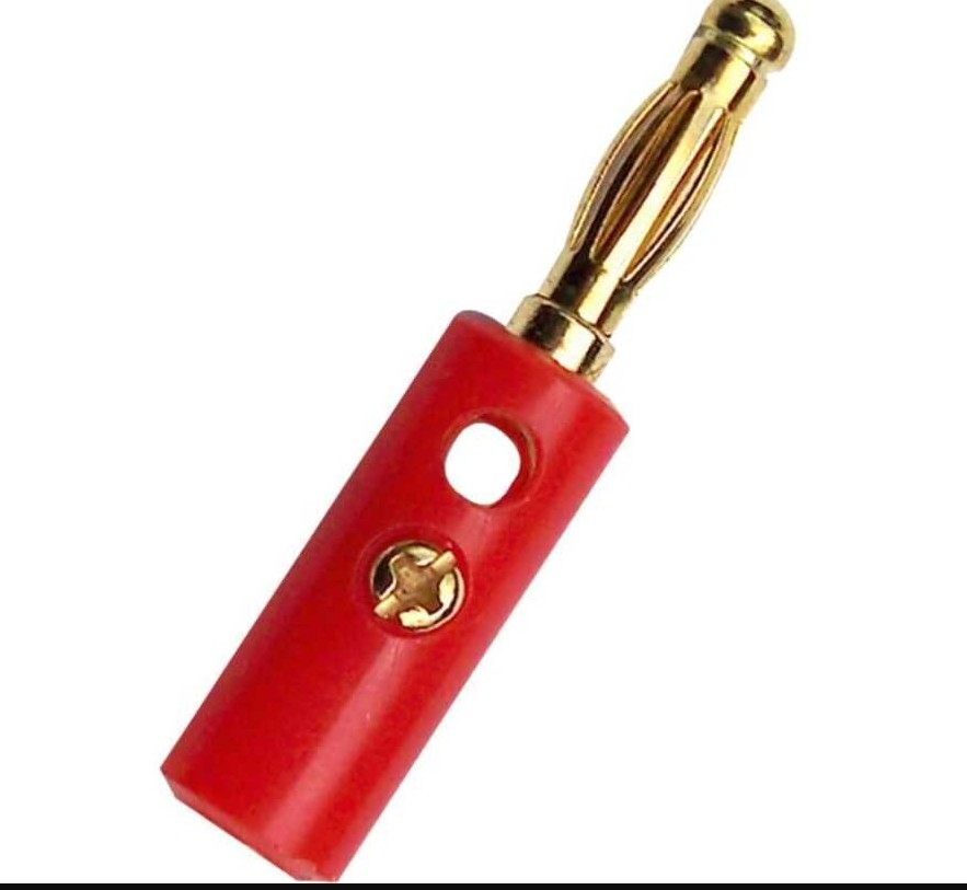 Banana Plug Konnektör - 4mm Kırmızı Born Klemens