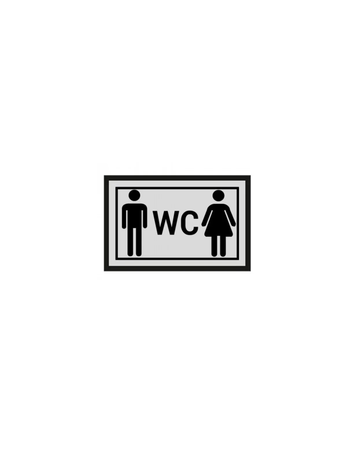 Bay Bayan WC Yönlendirme İşareti Büyük Boy