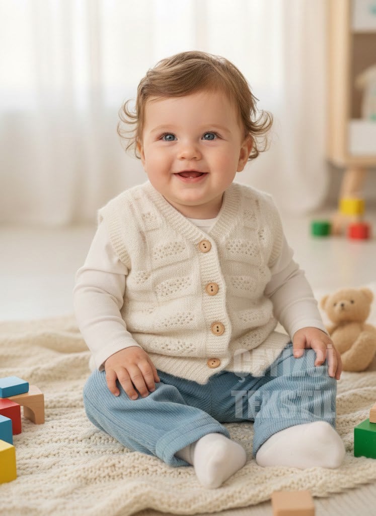 Bebek Yeleği, Yumoş Bebek Yeleği Simsiz Yumuşacık Bebek Yeleği