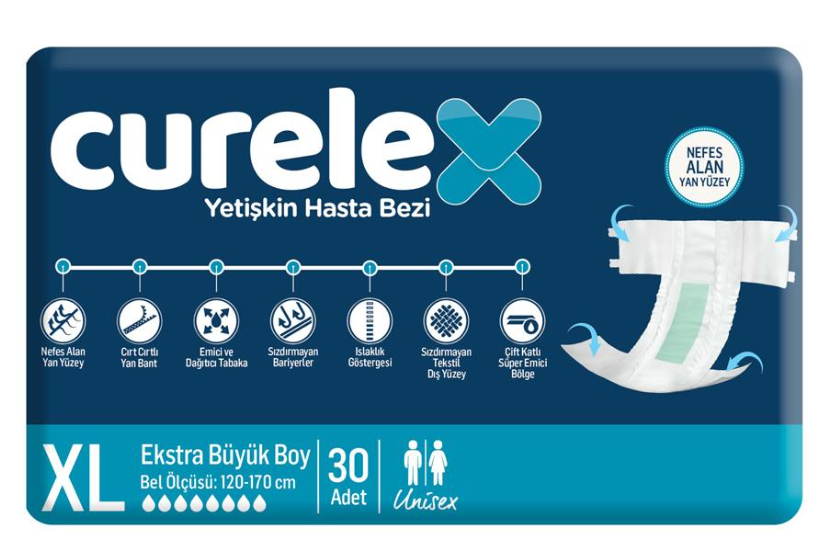Belbantlı Hasta Bezi - XL - 120 Adet, 4 Paket